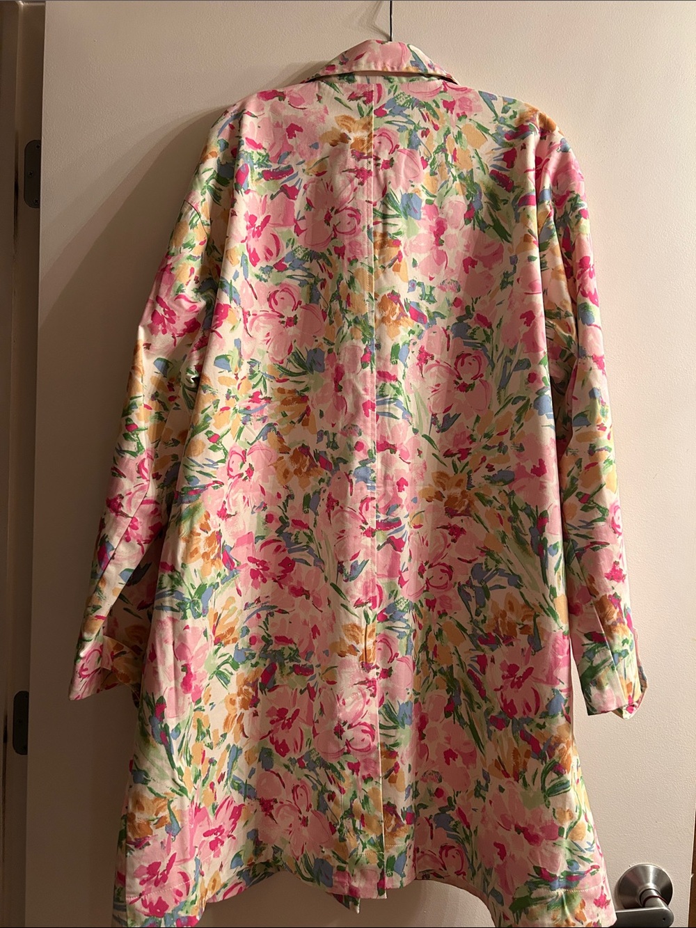 NEW Free Assembly Floral Pink Lightweight Car Coat - Picture 2 of 4